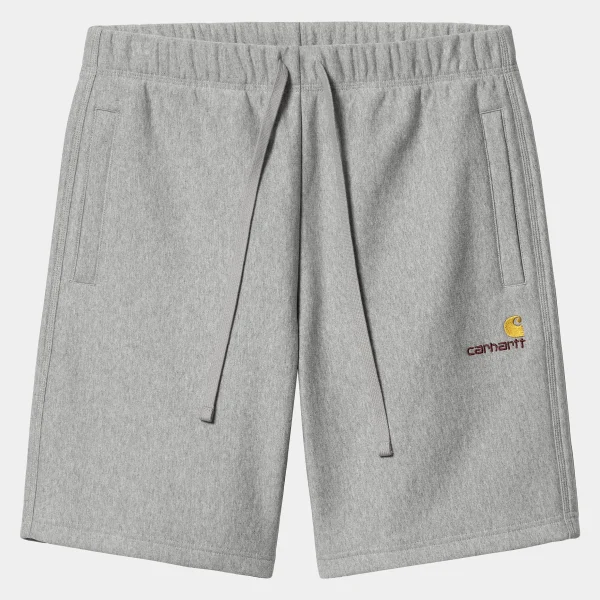 Carhartt WIP Sweats | Shorts & Badehosen>American Script Sweat Short Grey Heather