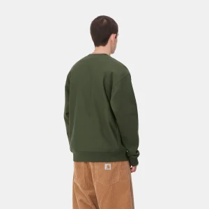 Carhartt WIP Sweats>American Script Sweatshirt Tarragon