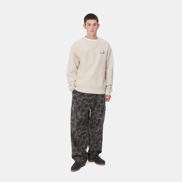 Carhartt WIP Sweats>American Script Sweatshirt Moonbeam