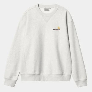 Carhartt WIP Sweats>American Script Sweatshirt Ash Heather