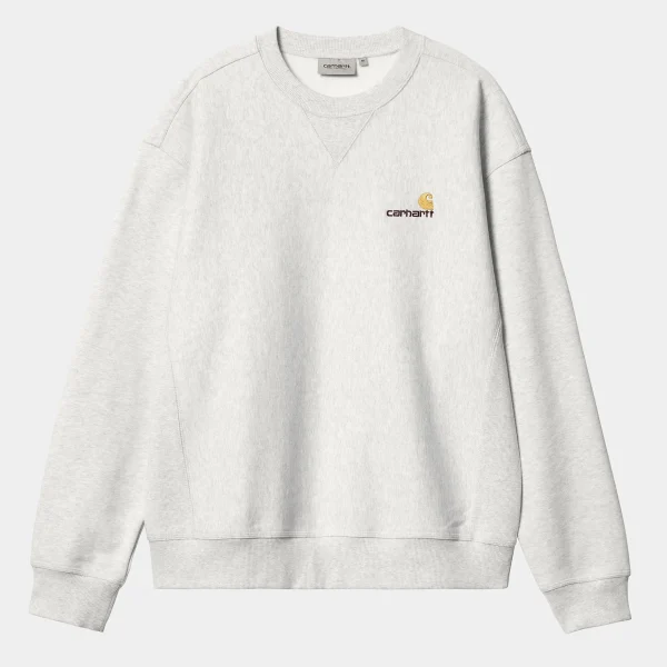 Carhartt WIP Sweats>American Script Sweatshirt Ash Heather