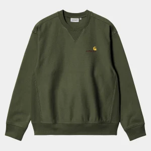 Carhartt WIP Sweats>American Script Sweatshirt Tarragon