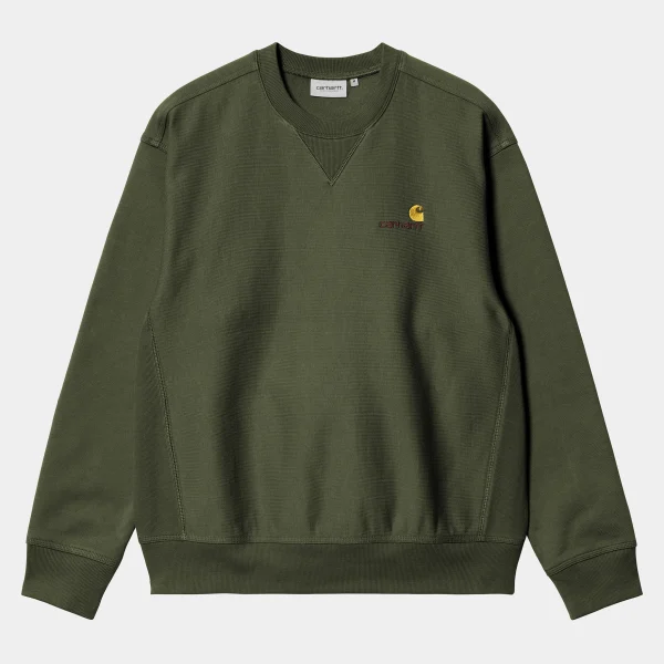 Carhartt WIP Sweats>American Script Sweatshirt Tarragon