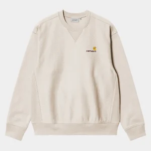 Carhartt WIP Sweats>American Script Sweatshirt Moonbeam