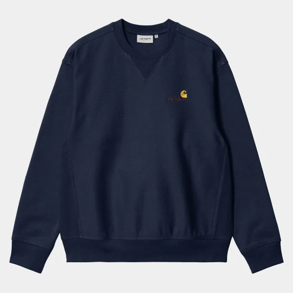 Carhartt WIP Sweats>American Script Sweatshirt Air Force Blue