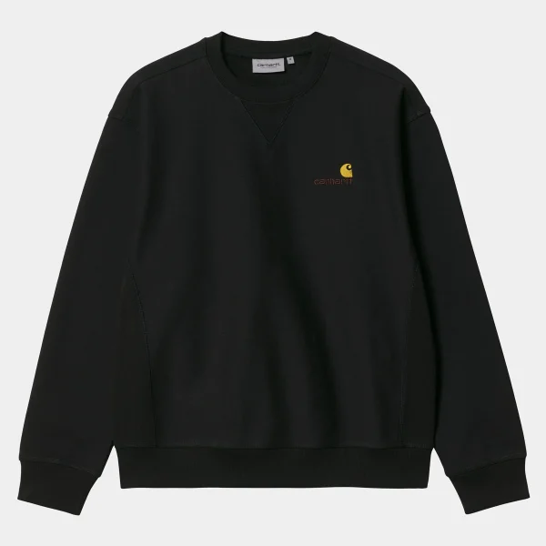 Carhartt WIP Sweats>American Script Sweatshirt Black