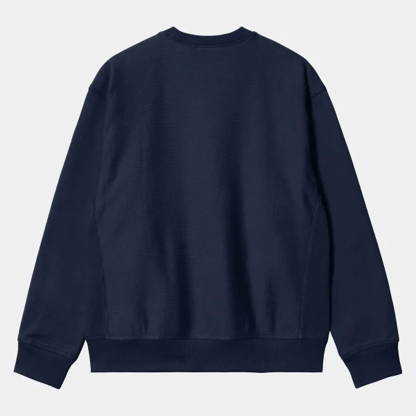 Carhartt WIP Sweats>American Script Sweatshirt Air Force Blue