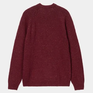 Carhartt WIP Strick>Anglistic Sweater Speckled Malbec