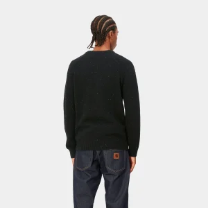 Carhartt WIP Strick>Anglistic Sweater Speckled Black