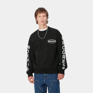 Carhartt WIP Sweats>Body Of Work Sweat Black / White