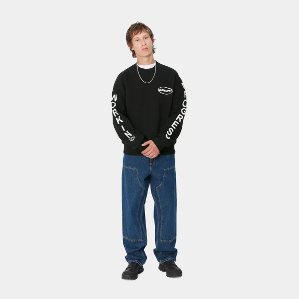 Carhartt WIP Sweats>Body Of Work Sweat Black / White