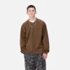 Carhartt WIP Sweats>Bolan V-Neck Sweat Chocolate / Tobacco