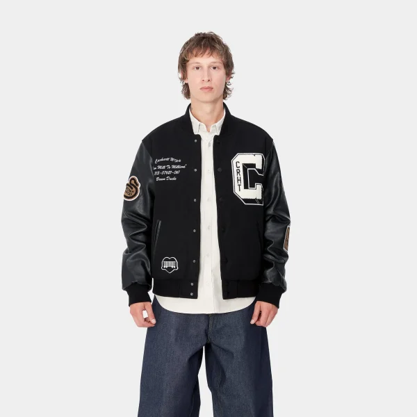 Carhartt WIP Jacken & Mäntel>Brown Ducks Bomber Black / Black