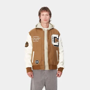 Carhartt WIP Jacken & Mäntel>Brown Ducks Bomber Hamilton Brown / Wax