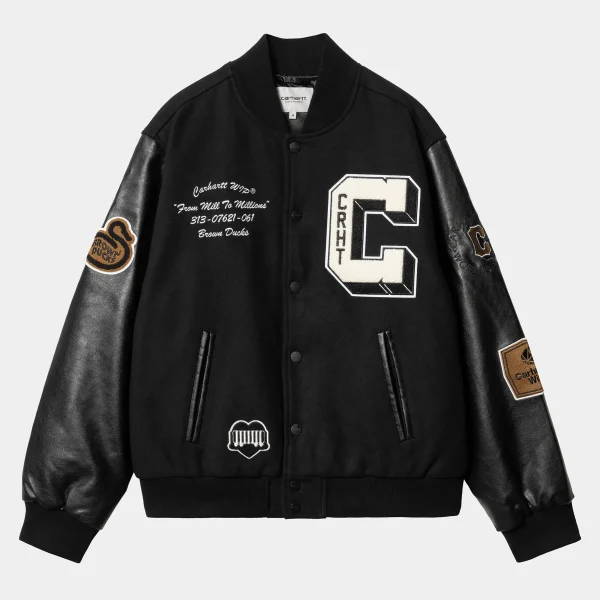 Carhartt WIP Jacken & Mäntel>Brown Ducks Bomber Black / Black