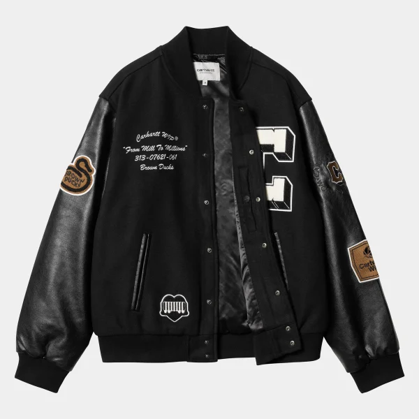 Carhartt WIP Jacken & Mäntel>Brown Ducks Bomber Black / Black