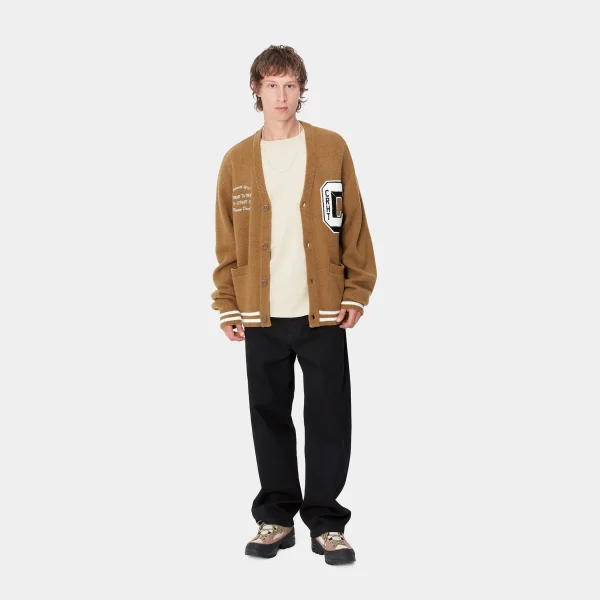 Carhartt WIP Strick>Brown Ducks Cardigan Hamilton Brown / Wax