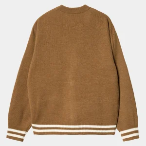 Carhartt WIP Strick>Brown Ducks Cardigan Hamilton Brown / Wax