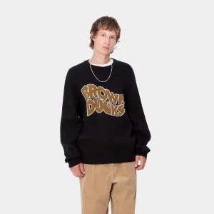 Carhartt WIP Strick>Brown Ducks Sweater Black