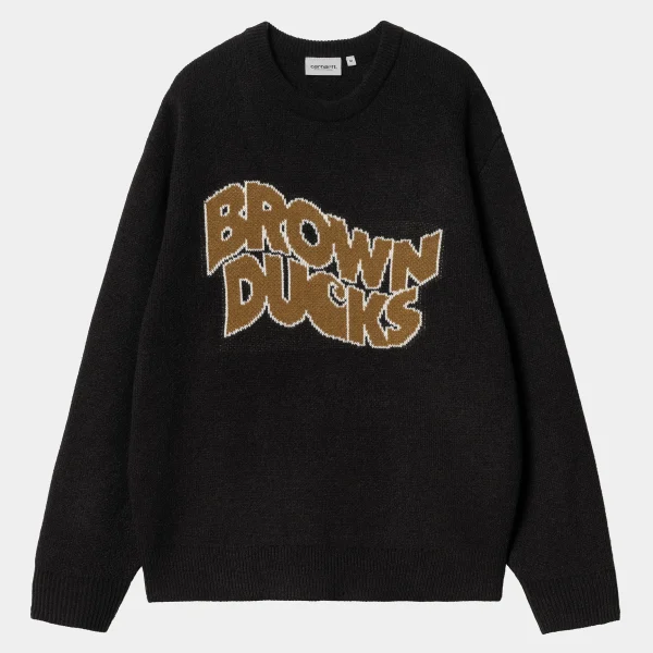 Carhartt WIP Strick>Brown Ducks Sweater Black