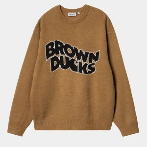 Carhartt WIP Strick>Brown Ducks Sweater Hamilton Brown