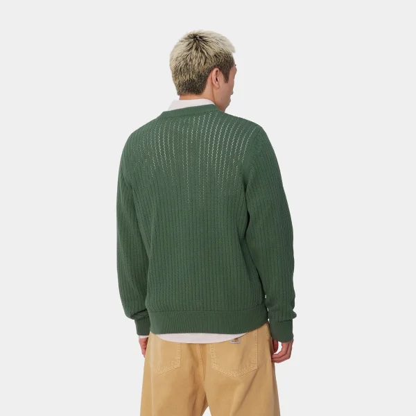 Carhartt WIP Strick>Calen Sweater Duck Green