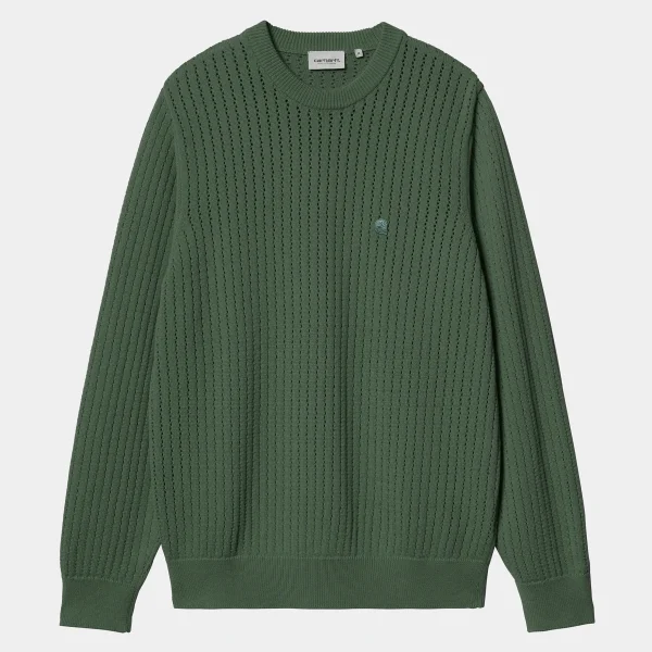 Carhartt WIP Strick>Calen Sweater Duck Green