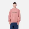 Carhartt WIP Sweats>Carhartt Sweatshirt Dusty Rose / Sycamore Tree