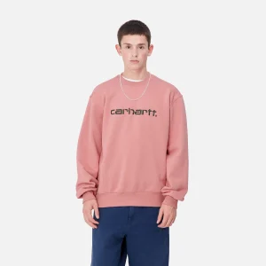 Carhartt WIP Sweats>Carhartt Sweatshirt Dusty Rose / Sycamore Tree