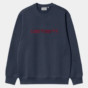 Carhartt WIP Sweats>Carhartt Sweatshirt Air Force Blue / Malbec