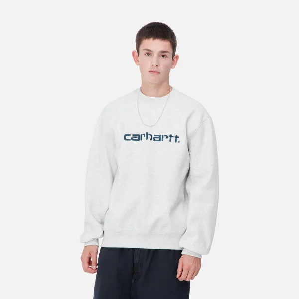 Carhartt WIP Sweats>Carhartt Sweatshirt Ash Heather / Duck Blue