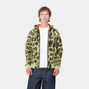 Carhartt WIP Jacken & Mäntel | Sweats>Car-Lux Hooded Jacket Camo Duck, Green / Turmeric