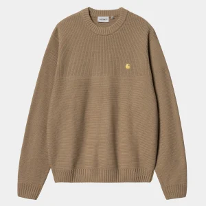 Carhartt WIP Strick>Chane Sweater Leather / Gold