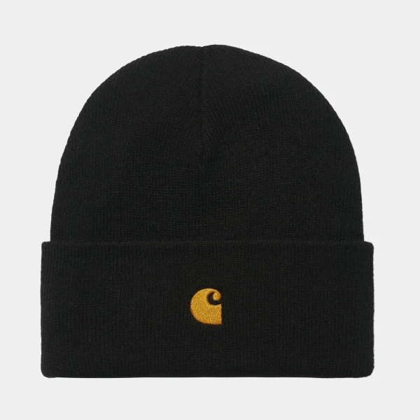 Carhartt WIP Accessoires | Accessoires>Chase Beanie Black / Gold