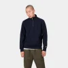 Carhartt WIP Sweats>Chase Neck Zip Sweatshirt Dark Navy / Gold