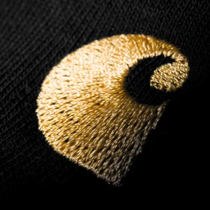 Carhartt WIP Sweats>Chase Neck Zip Sweatshirt Black / Gold