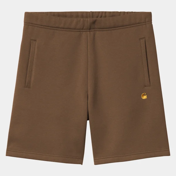 Carhartt WIP Sweats | Shorts & Badehosen>Chase Sweat Short Chocolate / Gold