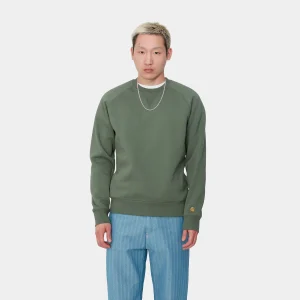 Carhartt WIP Sweats>Chase Sweatshirt Duck Green / Gold