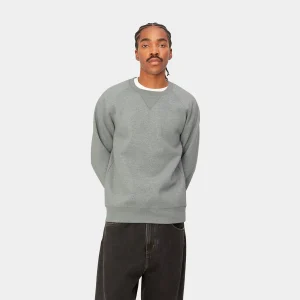 Carhartt WIP Sweats>Chase Sweatshirt Grey Heather / Gold