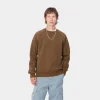 Carhartt WIP Sweats>Chase Sweatshirt Chocolate / Gold