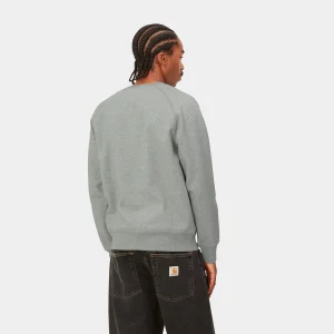 Carhartt WIP Sweats>Chase Sweatshirt Grey Heather / Gold