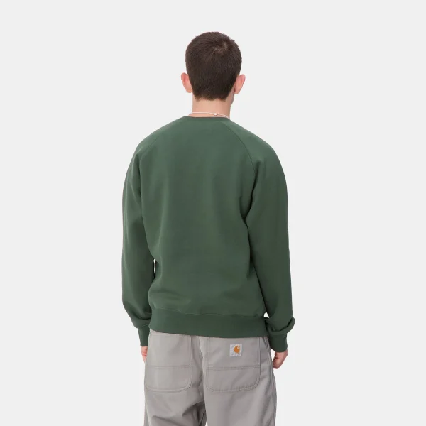 Carhartt WIP Sweats>Chase Sweatshirt Sycamore Tree / Gold