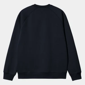 Carhartt WIP Sweats>Chase Sweatshirt Dark Navy / Gold