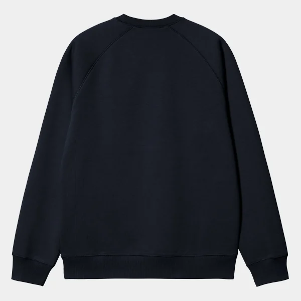 Carhartt WIP Sweats>Chase Sweatshirt Dark Navy / Gold