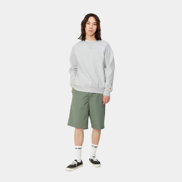 Carhartt WIP Sweats>Chase Sweatshirt Ash Heather / Gold