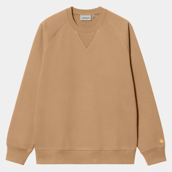 Carhartt WIP Sweats>Chase Sweatshirt Peanut / Gold