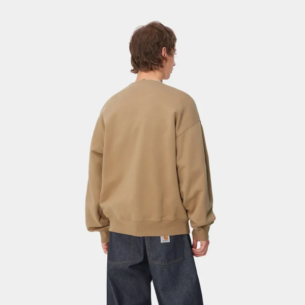 Carhartt WIP Sweats>Cross Screw Sweat Peanut / White