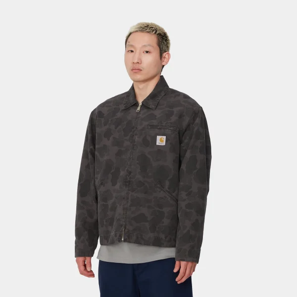 Carhartt WIP Jacken & Mäntel>Duck Detroit Jacket Camo Duck, Green / Graphite