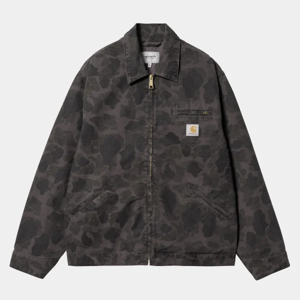 Carhartt WIP Jacken & Mäntel>Duck Detroit Jacket Camo Duck, Green / Graphite