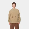 Carhartt WIP Sweats>Felt Script Sweat Peanut / Tobacco